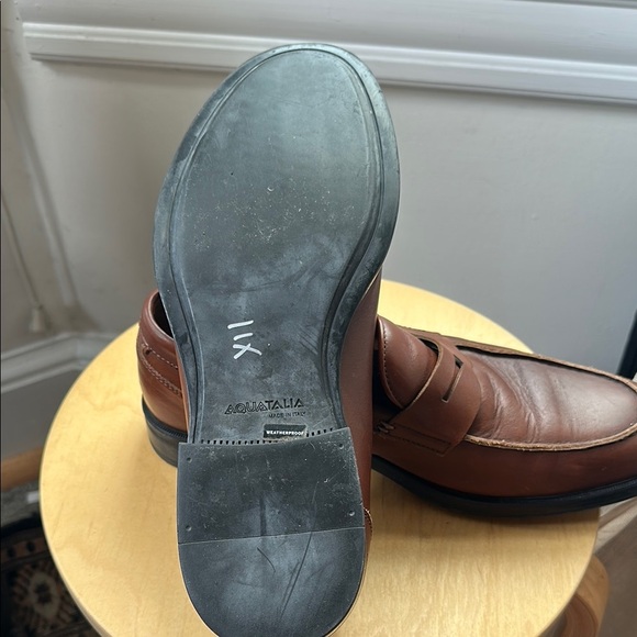 Aquatalia Classic Brown Neil  Waterproof Leather Loafers - Picture 7 of 7